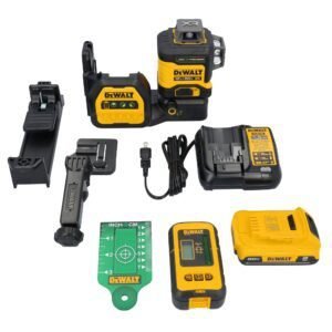 DEWALT 12V/20V MAX XR Line Laser, High Precision 3 X 360, Green, Battery and Charger Included (DCLE34033D1)