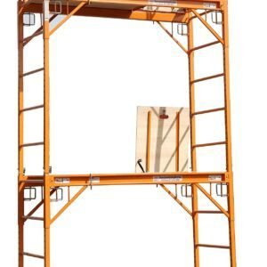 CBM Multipurpose Maxi Square Baker Style Scaffold Tower Package - 12 Feet, 1,000 Pound Capacity With Hatch Deck Guard Rail and Double U Lock