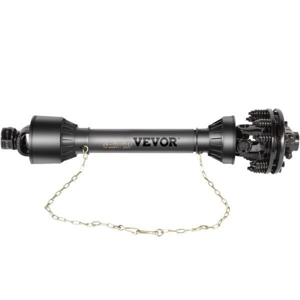 VEVOR PTO Shaft, 1-3/8" PTO Drive Shaft, 6 Spline Both Ends PTO Driveline Shaft, Series 5 Tractor PTO Shaft, 43"-57" Brush Hog PTO Shaft, Black PTO Shaft w/Slip Clutch for Bush Hog/Finish Mower