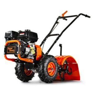 SuperHandy Rear Tine Tiller - 7HP Engine, 16" Width & 12" Depth Cultivator - Garden Soil Prep for Planting & Vegetable Beds