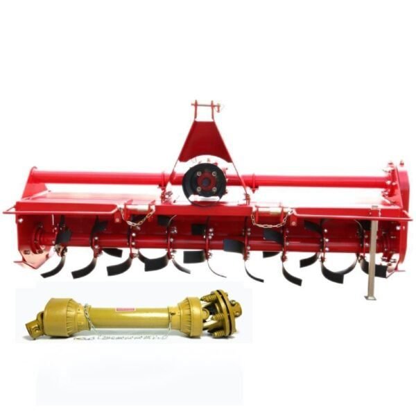 Heavy Duty 75" Rotary Tiller 3 Point Rototiller Tractor Tiller Attachment PTO Tiller Cultivator C Blade