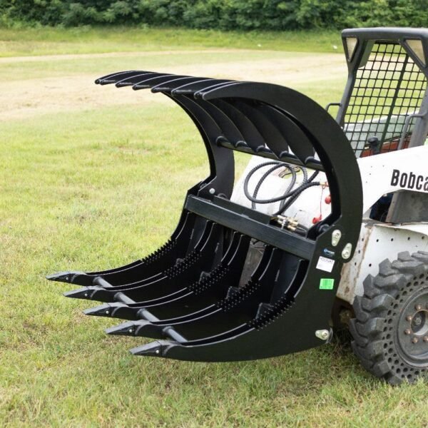 Titan Attachments Extreme Skid Steer Root Grapple Rake Attachment 60" Universal 3,000 PSI