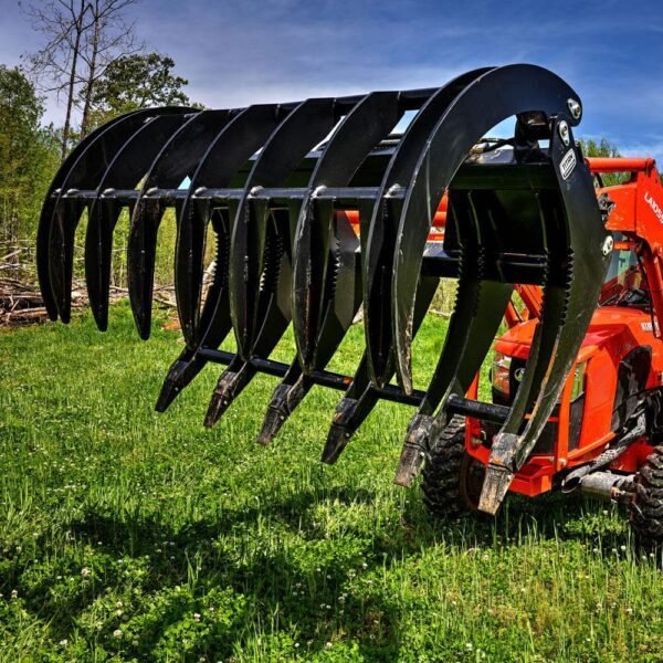 Titan Attachments Extreme Skid Steer Root Grapple Rake Attachment 60" Universal 3,000 PSI