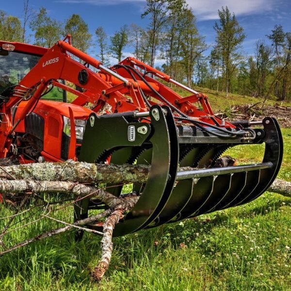 Titan Attachments Extreme Skid Steer Root Grapple Rake Attachment 60" Universal 3,000 PSI