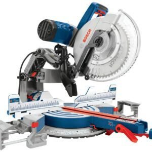 BOSCH GCM12SD 15 Amp 12 Inch Corded Dual-Bevel Sliding Glide Miter Saw with 60 Tooth Saw Blade