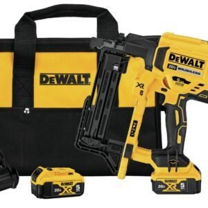 DEWALT 20V MAX* XR Crown Stapler, Cordless Fencing Kit, 9GA (DCFS950P2)