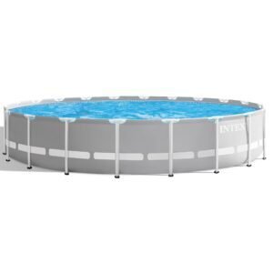 Intex: Prism Frame: Premium Pool Set - 22' x 48'' - Above Ground Swimming Pool, Puncture Resistant Material, Includes Pump, Ladder, Cover & Cloth