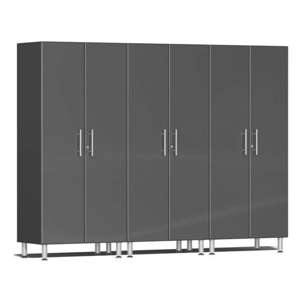 Ulti-Mate UG22630G 3-Piece Tall Garage Cabinet Kit in Graphite Grey Metallic