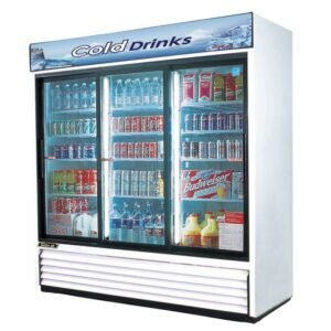 Turbo Air TGM-69R, 3 Door, Glass Slide Door Refrigerator