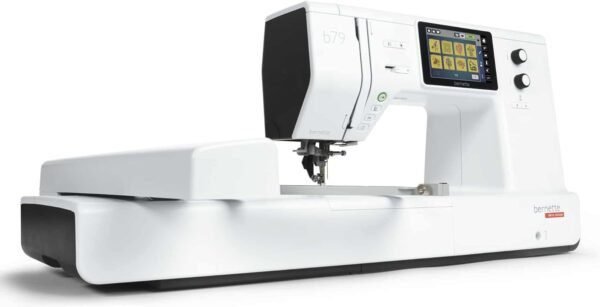 Bernette B79 Computerized Sewing and Embroidery Machine with 5-Inch Color Touchscreen, Multi-Function Knobs, 4 LEDs, and 230mm Sewing Space