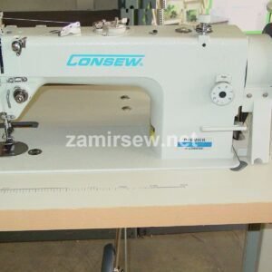 Consew upholstery Walking Foot Industrial Sewing Machine with Table and Servo Motor Drop Feed, Needle Feed, Walking Foot, Lockstitch Machine