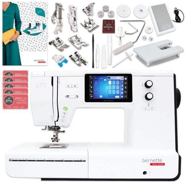 Bernette B77 Deco Sewing & Quilting Machine Bundle