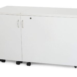 Arrow K8611 Aussie Kangaroo Sewing, Cutting, Quilting, Crafting Cabinet with Storage, Portable with Wheels and Airlift, Large, White Ash Finish