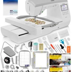 Brother NQ3550W Sewing & Embroidery Machine, 6" x 10" Field Size, 291 Sewing Stitches, Includes BES Lettering Software + Brother Magnetic SAMF180 Hoop