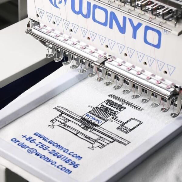 WY1501C Commercial Computerized Embroidery Machine with 15 Needles, 14.2" x 22.5" Expansive Embroidery Area, 10" LCD Touch Screen