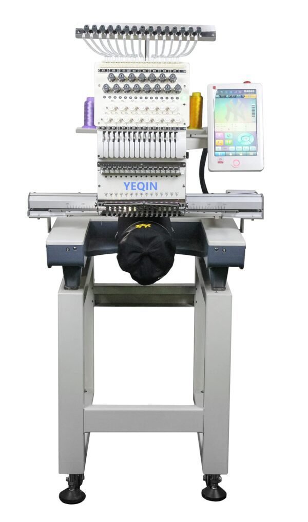 YQ-1501 Automatic Single 15 Needle Computer Embroidery Machine Flat Embroidered Hat Embroidery Clothing Embroidery Customize Embroidery Machine