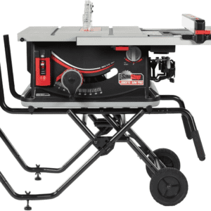 SAWSTOP 10-Inch Jobsite Saw Pro with Mobile Cart Assembly, 1.5-HP, 12A, 120V, 60Hz (JSS-120A60)